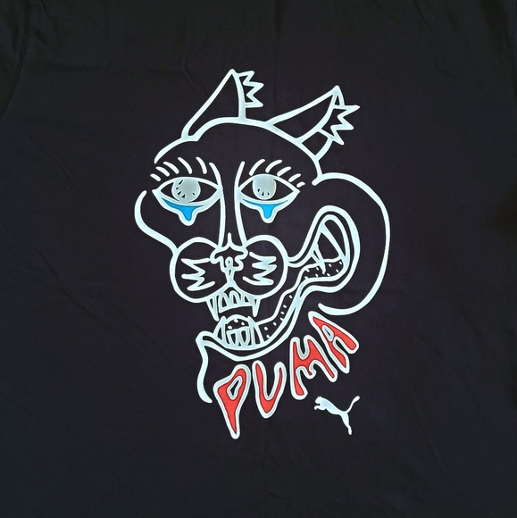PUMA "Crying Cat" Black🖤 Graphic Tee👕 - NWT - Picture 3 of 14